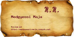 Medgyessi Maja névjegykártya